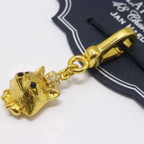 New My Flat in London Tally Ho fox charm gold pendant bracelet purse necklace - Picture 2 of 5
